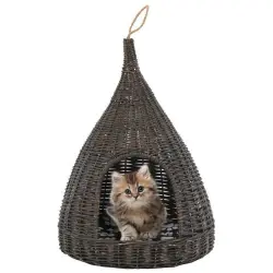 Casa tipi con cojín para gatos color Gris