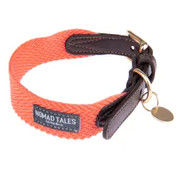 Collar Nomad Tales Bloom coral para perros - XS: 30 - 36 cm de contorno de cuello, 25 mm de ancho