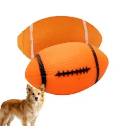 HausPets Pequeño juguete de goma perros que emite chirrido, color naranja - 1 artículo