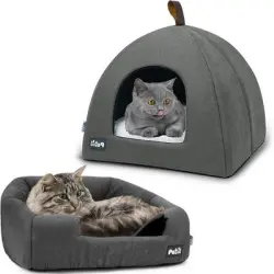 IntiMeg Cama cálida para gatos o gatitos - 40*40*38 cm