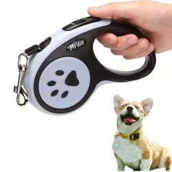 IntiMeg Correa retráctil para perros - Negro 3M