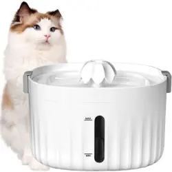 MCBOSON Fuente gatos sistema filtración cuádruple, gran capacidad - 2 litros