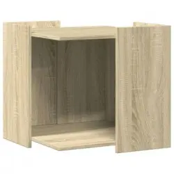 Mueble Arenero Para Gatos Madera Roble Sonoma 53x53x51 Cm Vidaxl