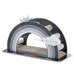 Mueble rascador de diseño Rainbow Canadian Cat Company - gris