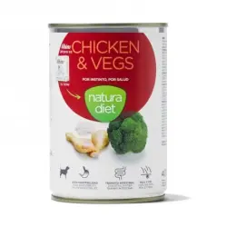 0.4 KG 400 g Natura Diet Pollo y Verduras latas para perros