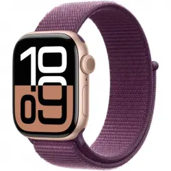 Apple Watch Series 10 GPS 42mm Caja de Aluminio Oro Rosa con Correa Loop Deportiva Ciruela
