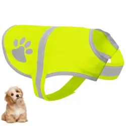 Coco Pup Chaleco reflectante para perros, verde fluorescente - Mediano - Verde fluorescente-M