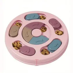 IntiMeg Bandeja de juguetes interactivos para perros - Rosa