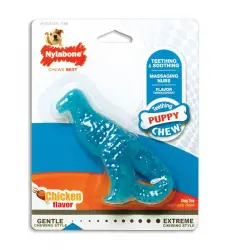 Nylabone Dino Hueso Mordedor Azul de Nylon para perros