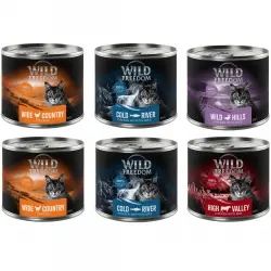 Pack de prueba mixto Wild Freedom Adult  - 6 x 200 g - 2 x Pollo, 2 x Abadejo, Vacuno, Pato