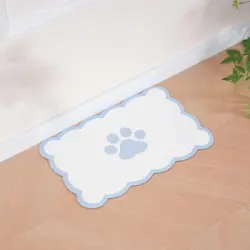 UAMLY Alfombrilla absorbente para comederos y bebederos de gatos - Azul