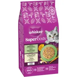 Whiskas 1+ Superfoods Selección Mixta en gelatina 6 x 50 g - Hígado de pollo y atún