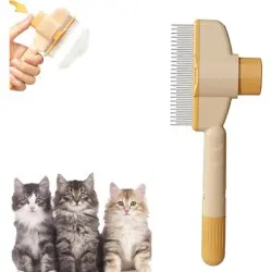 ZooVenture Cepillo para bolas de pelo de gato - AMARILLO
