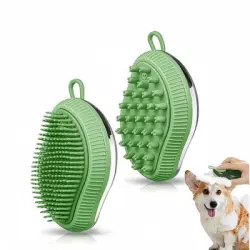 ZooVenture Juego de cepillos de baño para perros y gatos - Verde