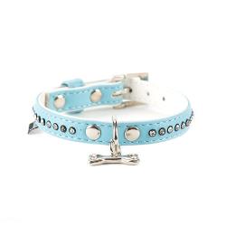 Freedog Collar con Tachuelas Azul para perros