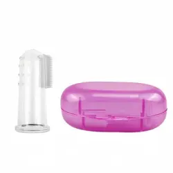 FurryFusion Cepillo de dedos para perros y gatos, paquete de 5 - rosa