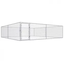 Perrera De Exterior De Acero Galvanizado 4x4x1 M