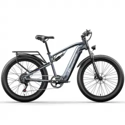 Shengmilo MX05 Bicicleta Eléctrica con Suspensión Total 1000W 90km Kilometraje Gris