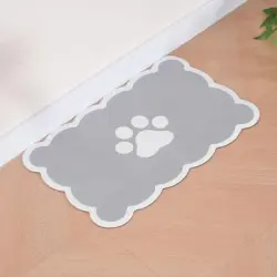 UAMLY Alfombrilla absorbente para comederos y bebederos de gatos - Gris