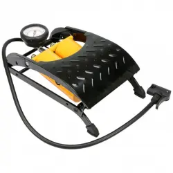 Vorel Bomba de Pie con Doble Pistón y Manómetro