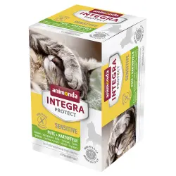 Animonda Integra Adult Sensitive 6 x 100 g para gatos - Pavo y patatas