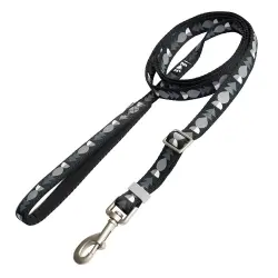 Correa ajustable Hurtta Bare carbón para perros - 120-180 cm, 20 mm (L x An)