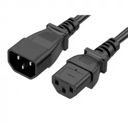 Cradia Cable Alimentación Extensión SFO IEC C14 M - C13 H 3m Negro