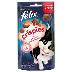 Felix Crispies snacks para gatos - Salmón y trucha (45 g)