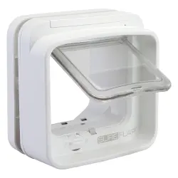 Gatera SureFlap DualScan con microchip - Accesorio: Túnel de extensión SureFlap microchip gat flap, blanco