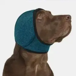 HausPets Orejeras impermeables perros reducción ruido ajustable, color azul - Artículo 1