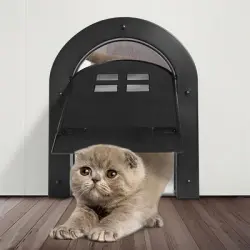 IntiMeg Puerta para gatos de interior con cierre bidireccional - 24*29CM