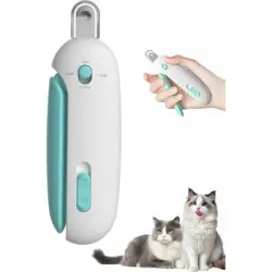 Pawffee Tijeras azules con forma de garra de gato, ajustables y seguras - 1 pieza