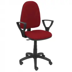 Piqueras y Crespo Algarra Bali Silla de Oficina con Brazos Fijos Granate