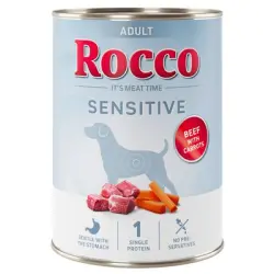 Rocco Sensitive 6 x 400 g - Nueva receta: Vacuno con zanahoria