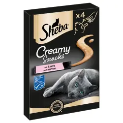 Sheba Creamy snacks para gatos: ¡20 % de descuento! - Salmón (4 x 12 g)