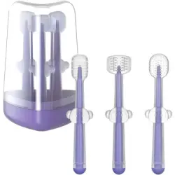 UAMLY Cepillo de dientes de silicona para gatos - púrpura
