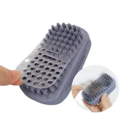 ZooVenture Cepillo de goma para baño y masaje para perros y gatos - TIENE