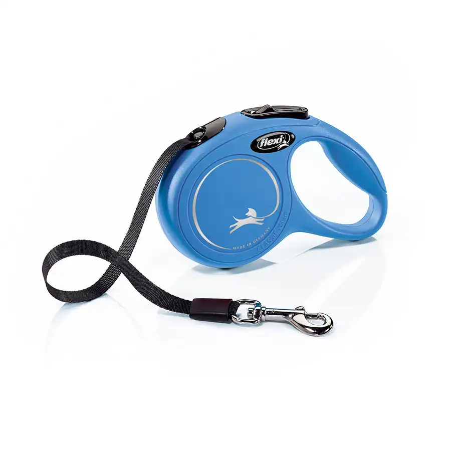 Correa Flexi Mini Compact de 3 metros azul