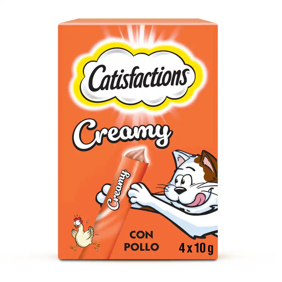 Catisfactions Creamy Pollo Snack cremoso para gatos 4 sobres x 10 g - Catisfactions - Comparador de precios