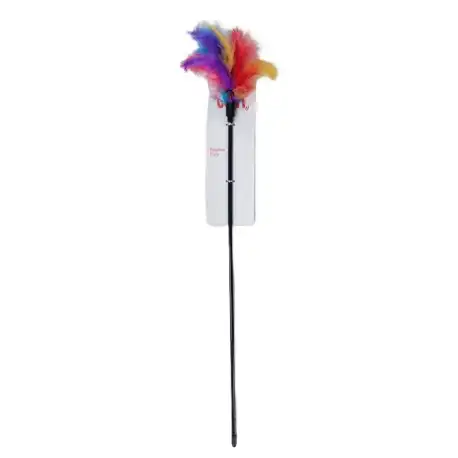 Colti Caña Suave con Plumas y Cascabel  para Gatos, 37 cm - Colti - Comparador de precios