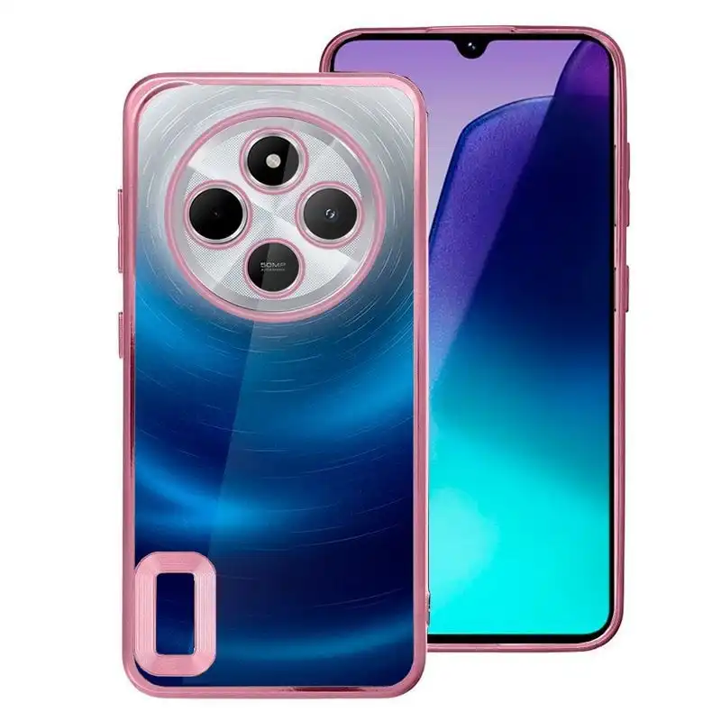 Cool Carcasa Borde Metalizado Rosa para Xiaomi Redmi 14C / Poco C75