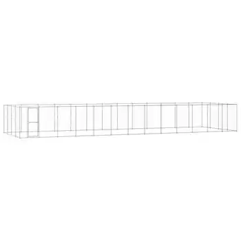 Perrera De Exterior | Jaula Para Perro | Parque Para Mascotas De Acero Galvanizado 53,24 M² Cfw783962