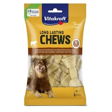 Vitakraft 6 Huesos Prensados Anudados Snack para Perros Medianos, 6 x 10 cm - Vitakraft - Comparador de precios