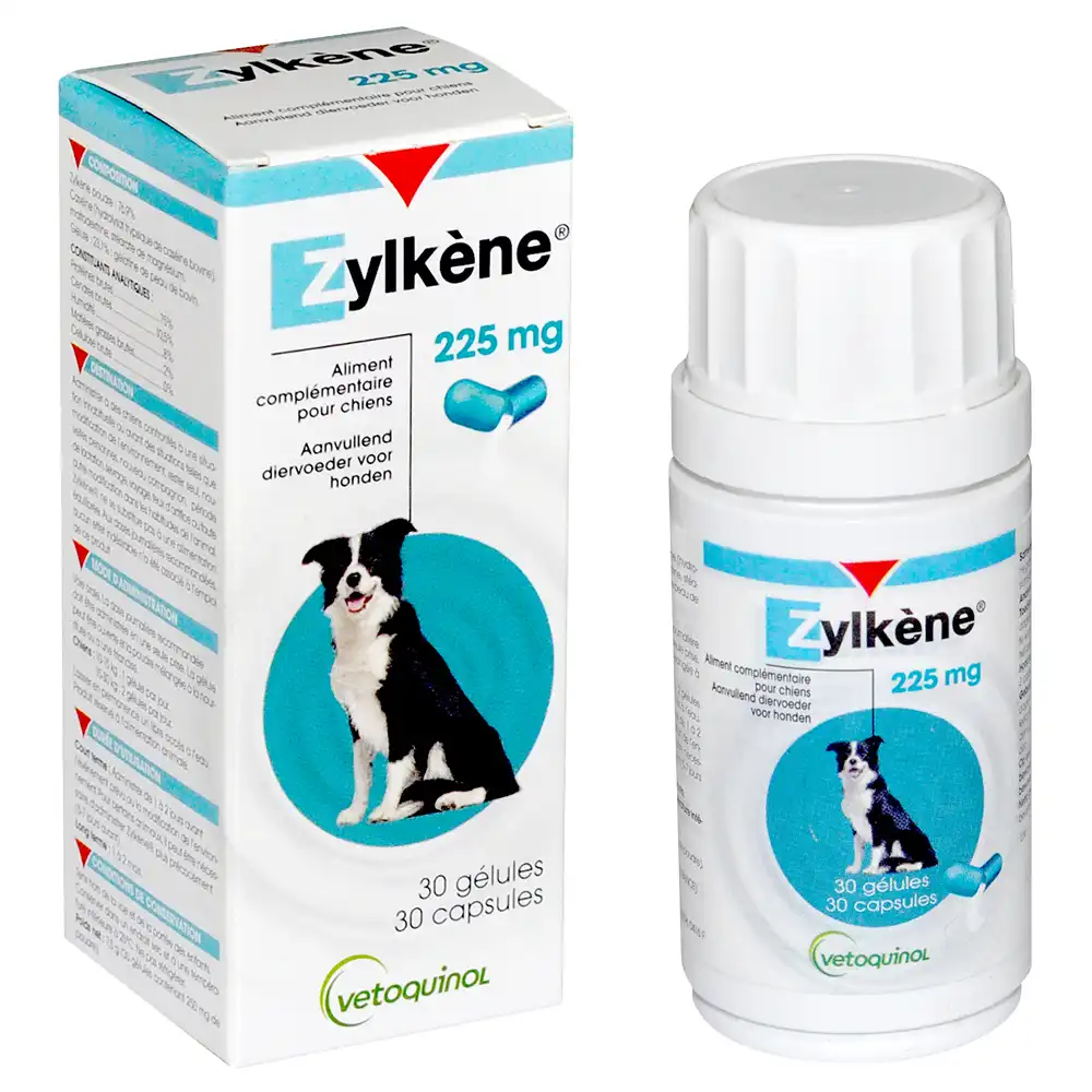 Zylkene relajante natural para perros y gatos - 30 cápsulas 225 mg - Perros de 10 a 30 kg: