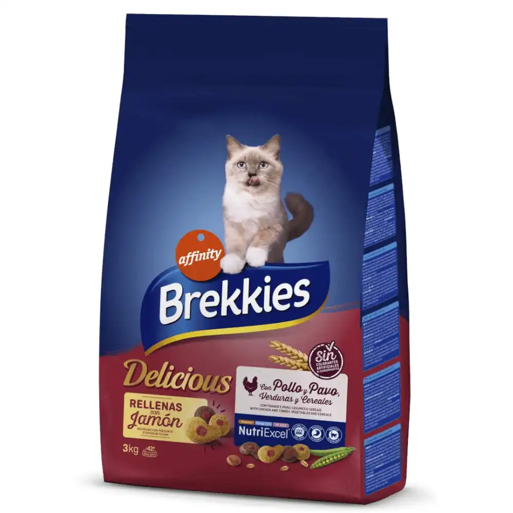 Brekkies Excel Cat Delicious Selección de Aves 3 Kg.