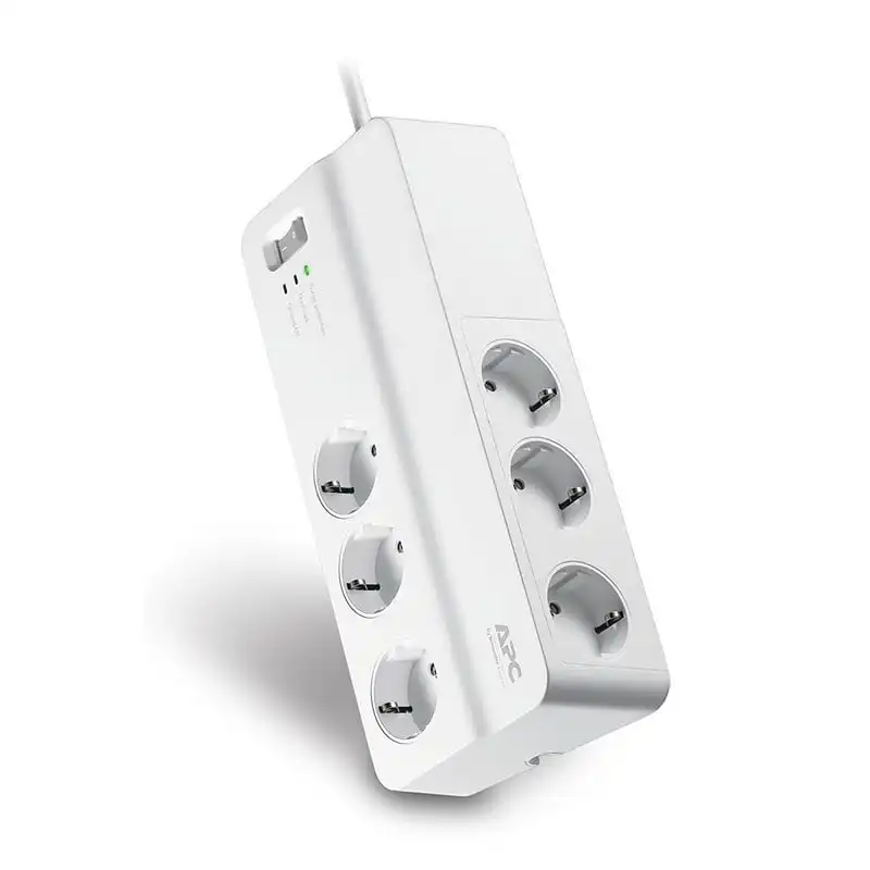 APC Essential SurgeArrest Protección contra Sobretensiones 6 Tomas 230V Blanco