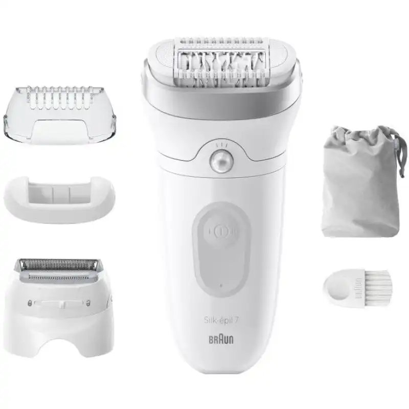 Braun Silk-épil SE7-041 Wet & Dry Depiladora Eléctrica 3 cabezales Gris
