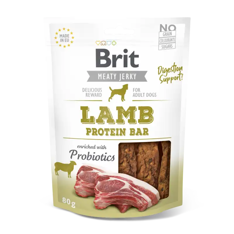 Brit jerky snackprotein bar cordero premios para perro, Peso 80 Gr - Brit - Comparador de precios