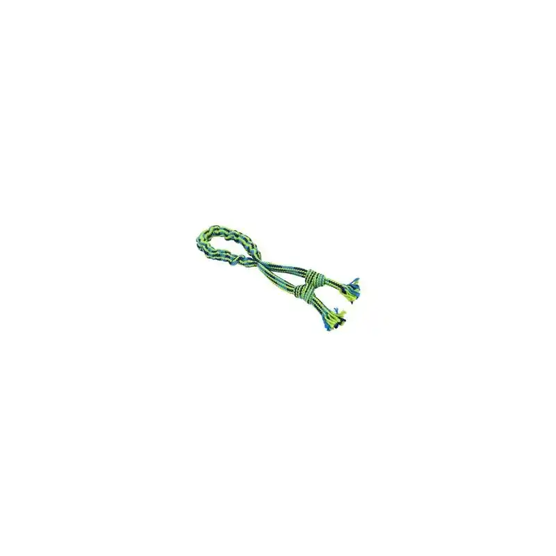 Buster Colour cuerda elastica con asa y doble nudo, Color Verde
