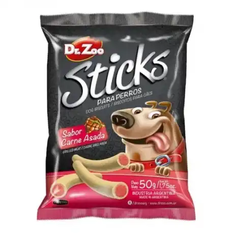 Dr.Zoo Sticks Snack para Perros Sabor Carne Asada, 1 x 50 gr - Dr. Zoo - Comparador de precios